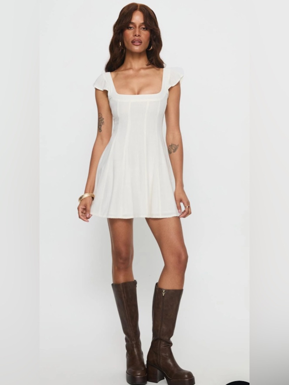 Princess Polly Cap Sleeve Tie Up Mini Dress | New without Tags